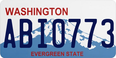 WA license plate ABI0773