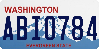 WA license plate ABI0784