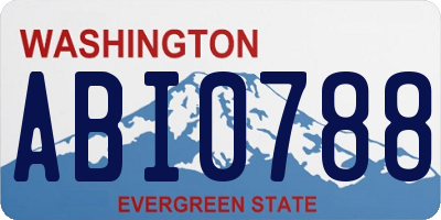 WA license plate ABI0788