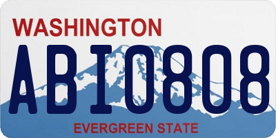 WA license plate ABI0808