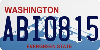 WA license plate ABI0815