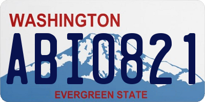 WA license plate ABI0821