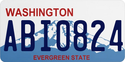 WA license plate ABI0824