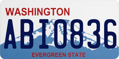 WA license plate ABI0836