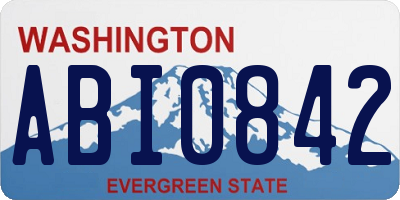 WA license plate ABI0842