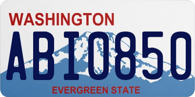 WA license plate ABI0850