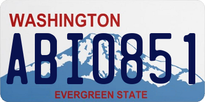 WA license plate ABI0851