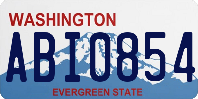 WA license plate ABI0854