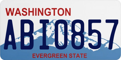 WA license plate ABI0857