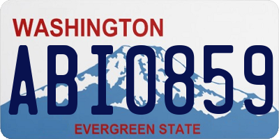 WA license plate ABI0859