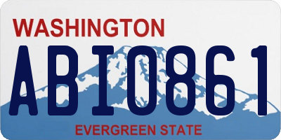 WA license plate ABI0861