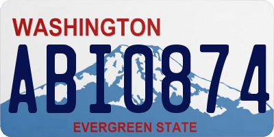 WA license plate ABI0874