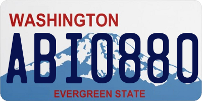WA license plate ABI0880