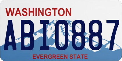 WA license plate ABI0887