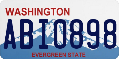 WA license plate ABI0898