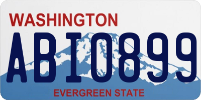 WA license plate ABI0899