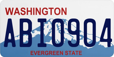 WA license plate ABI0904