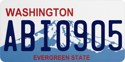 WA license plate ABI0905