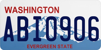 WA license plate ABI0906