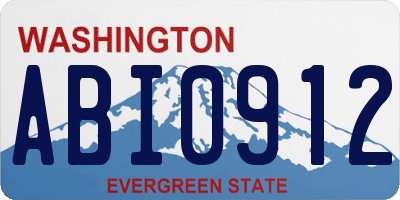 WA license plate ABI0912