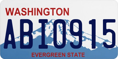 WA license plate ABI0915