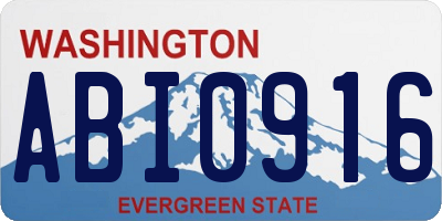 WA license plate ABI0916