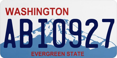 WA license plate ABI0927