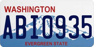 WA license plate ABI0935