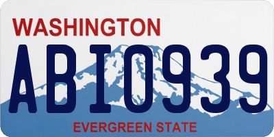 WA license plate ABI0939