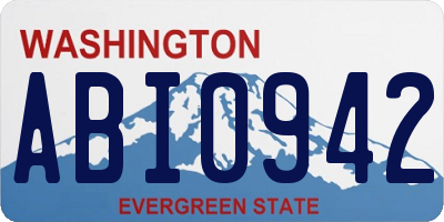 WA license plate ABI0942