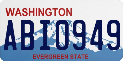 WA license plate ABI0949