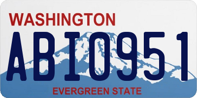 WA license plate ABI0951