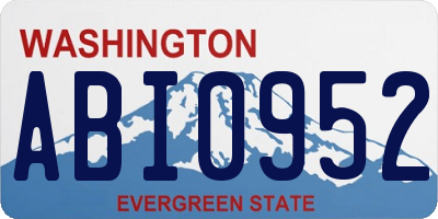 WA license plate ABI0952