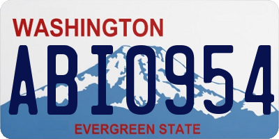 WA license plate ABI0954
