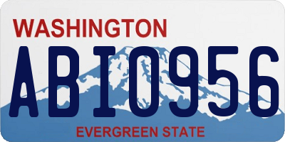WA license plate ABI0956