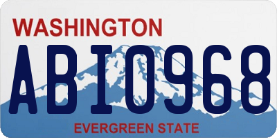 WA license plate ABI0968