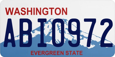 WA license plate ABI0972