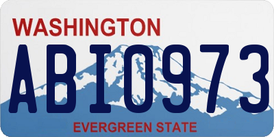 WA license plate ABI0973