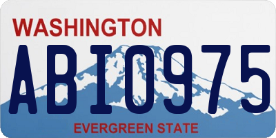 WA license plate ABI0975