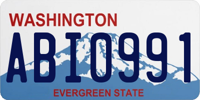 WA license plate ABI0991