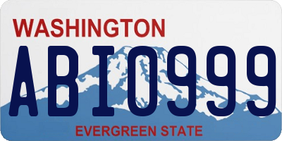 WA license plate ABI0999