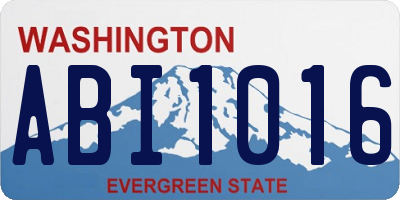 WA license plate ABI1016
