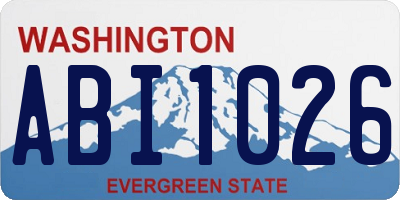 WA license plate ABI1026