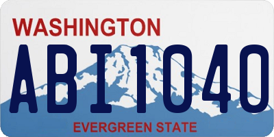 WA license plate ABI1040