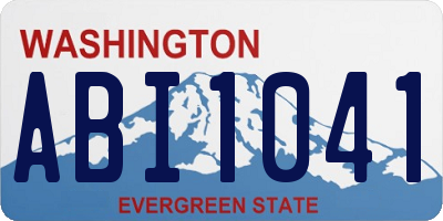 WA license plate ABI1041