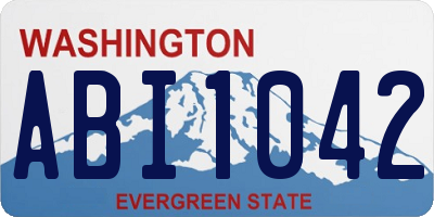 WA license plate ABI1042