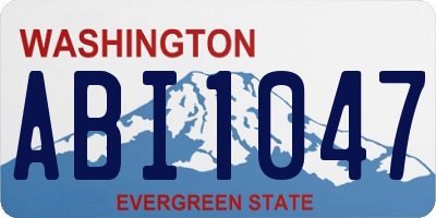 WA license plate ABI1047