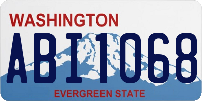 WA license plate ABI1068