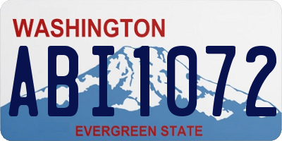 WA license plate ABI1072