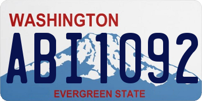 WA license plate ABI1092